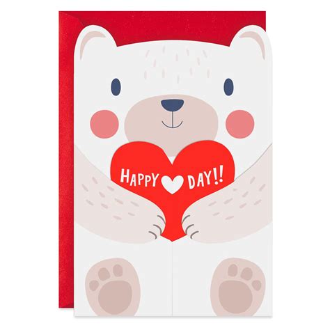 Happy Heart Day Bear Hug Valentines Day Card Greeting Cards Hallmark