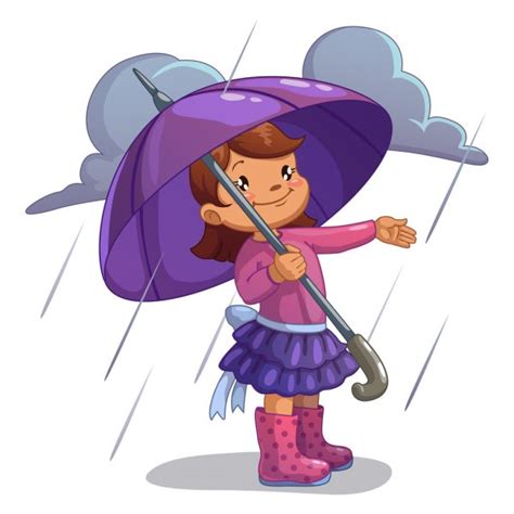 Cartoon Rainy Day Vector Art Stock Images Depositphotos