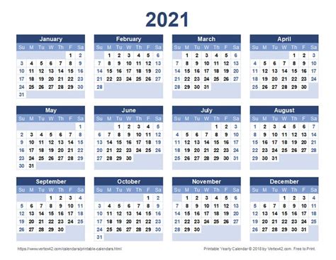 Vertex42 2022 Vertex42 2022 2022 Year Calendar Yearly Printable