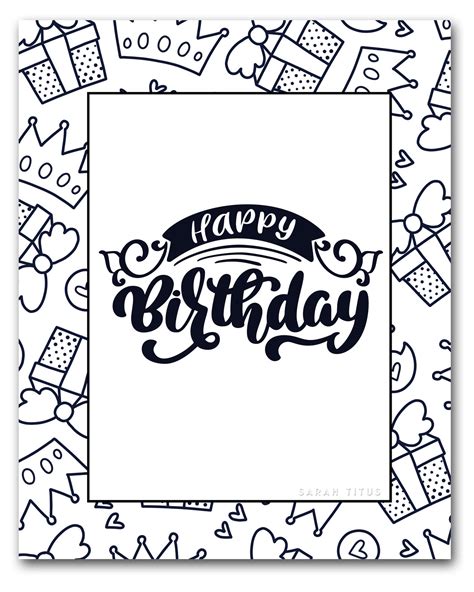 Birthday here you can download and print free birthday coloring pages for kids, coloring sheets,online kids birthday party invitations printable,coloring pictures, co… Free Printable Happy Birthday Coloring Sheets - Sarah Titus