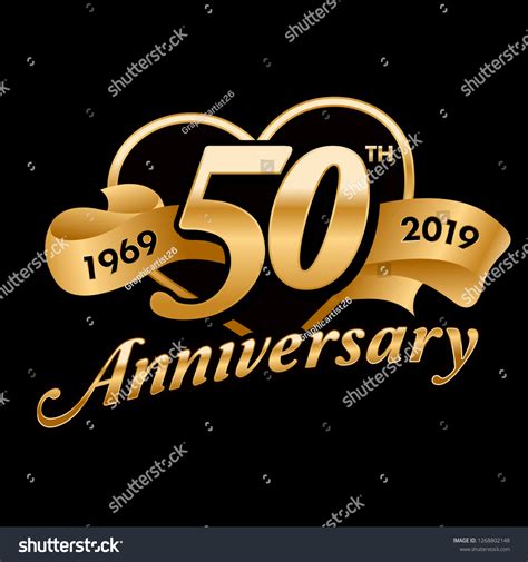 50th Anniversary Celebration Stock Vector Royalty Free 1268802148
