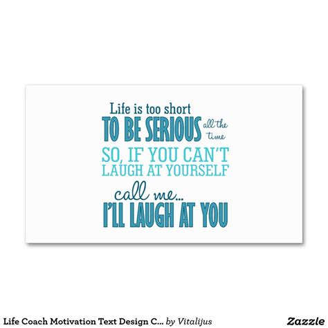 Life Coach Motivation Text Design Card Business Card | Motivation text, Coach motivation, Text ...