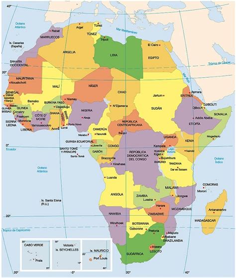 Mapa De Africa Con Division Politica