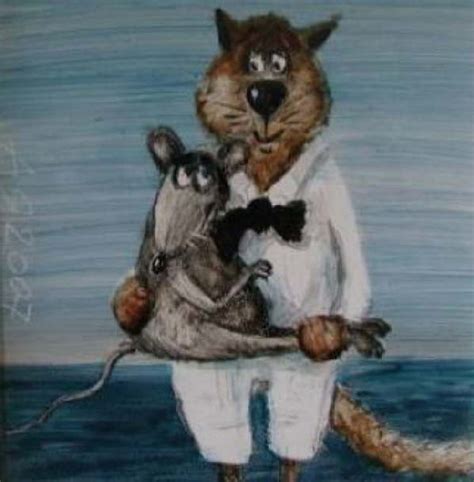 Cat And Mouse Paintings Anatolijyaryshkin