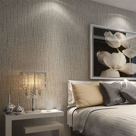 Bedroom With Modern Furniture And Textured Wallpaper Awesome Textured
