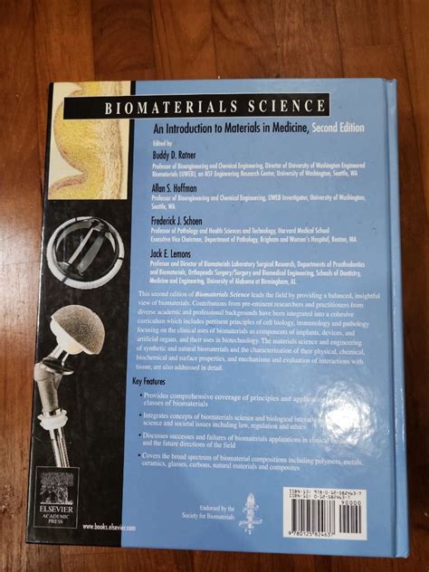 Biomaterials Science An Introduction To Materials In Medicine Hobbies