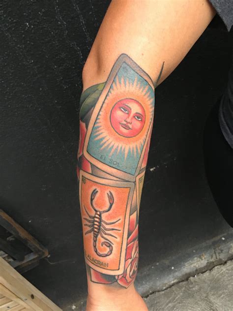 Start To My Lotería Sleeve Done By Tony At Dolorosa Tattoo In Studio