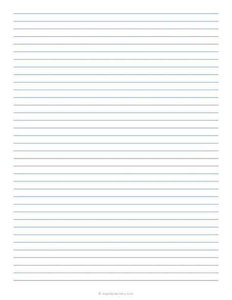 Printable College Ruled Blue Lined Paper Template
