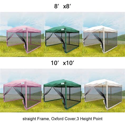 Quictent 10x108x8 Pop Up Gazebo Party Tent Canopy Mesh Screen With