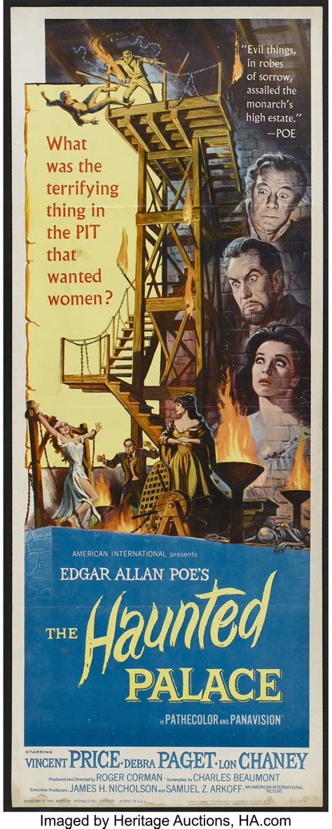 14” X 36” The Haunted Palace Released Aug 28 1963 With Vincent Price