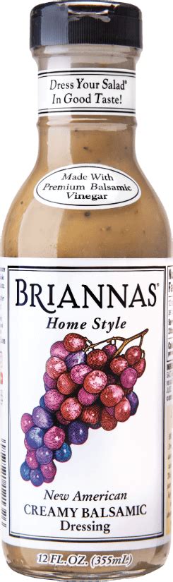 Creamy Balsamic Dressing Premium Salad Dressing Briannas