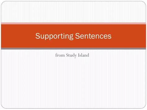 Ppt Supporting Sentences Powerpoint Presentation Free Download Id