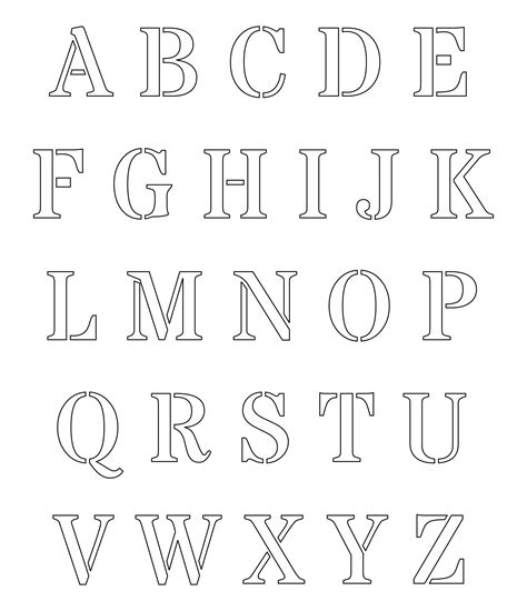 Downloadable Free Printable Alphabet Stencils Templates Free Alphabet