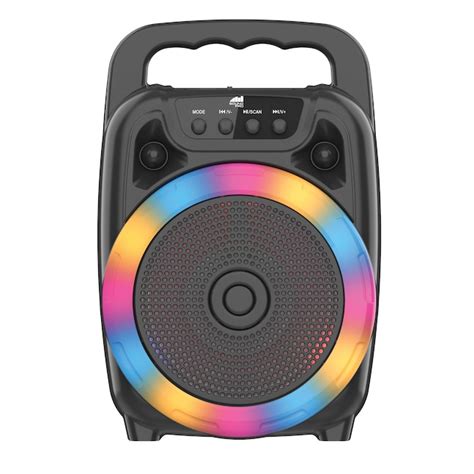 Naxa Portable 65 Inch Bluetooth Party Speaker With Multi Color Round