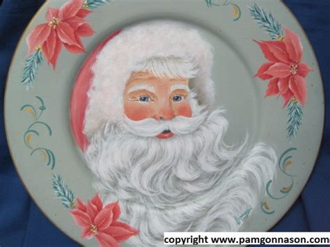 Decorative Tole Painting Pattern Packet Santa In Pink Instant Download