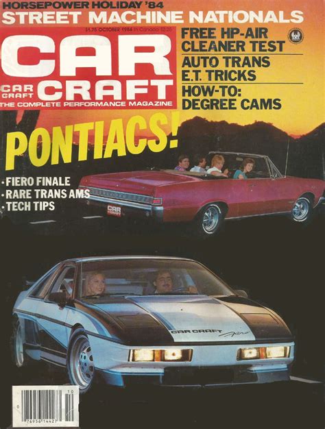 Car Craft 1984 Oct Pontiacs Rare Tas Sohc Poncho 1980 1989 Jim