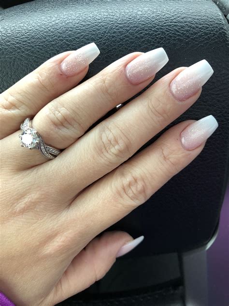Subtle Glitter French Ombre French Nails Nails Wedding Nails