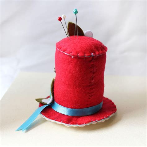 Novelty Pincushion Craft T Red Hat Pin Cushion Sewing Etsy