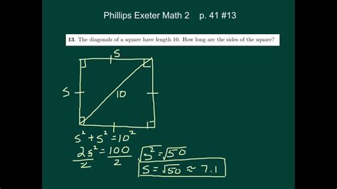 How To Find The Perimeter Of A Square With A Diagonal
