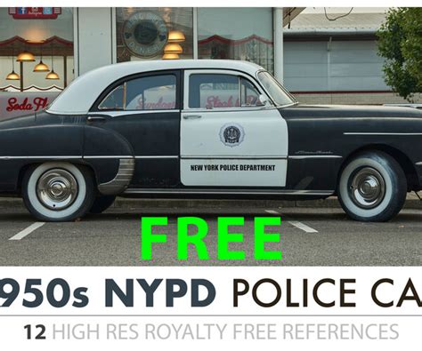 Artstation 1950s Police Car Free Sample Pack Resources