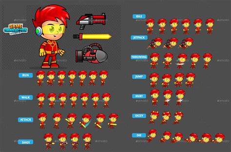 2d Game Character Sprites 277 By Pasilan Graphicriver