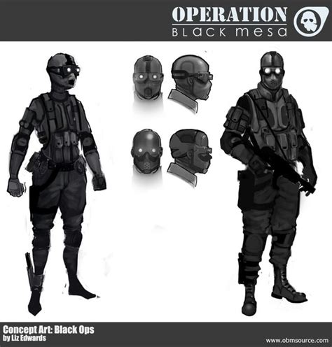 Operation Black Mesa Black Ops Assassin Concept Art Thiết Kế Thiết Kế Nhân Vật