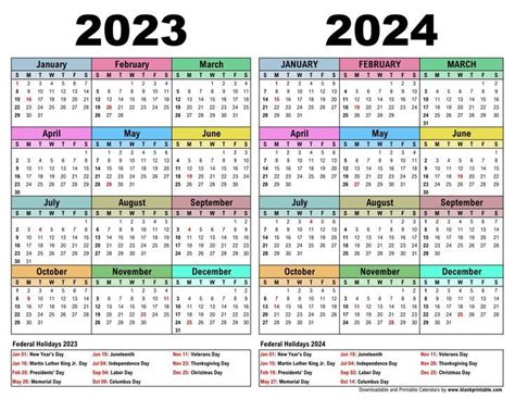 2023 2024 Calendar Printable One Page Artofit