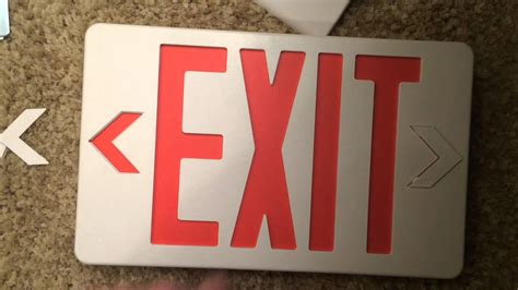Review Of The TCP Exit Sign - YouTube