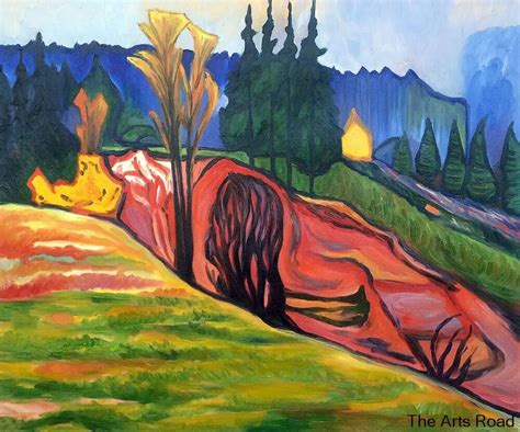 Famous Landscape Oil Painting From Thuringewald 1905 Edvard Munch