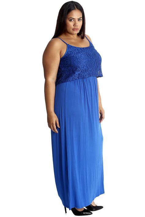 We have studied the plus size woman's body for over 30 years and have created our own unique sizing system to reflect that expertise. New Womens Dress Plus Size Maxi Ladies Floral Lace Full ...