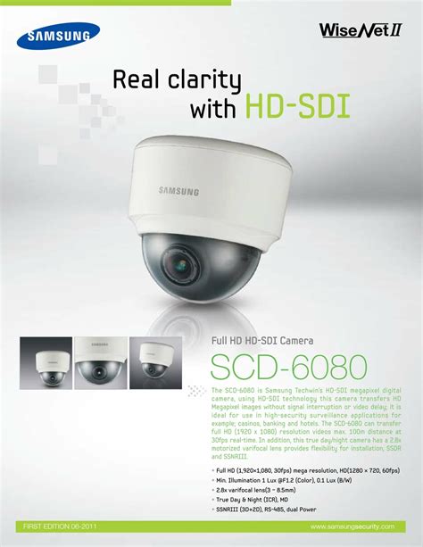 Samsung Scd 6080 Brochure And Specs Pdf Download Manualslib