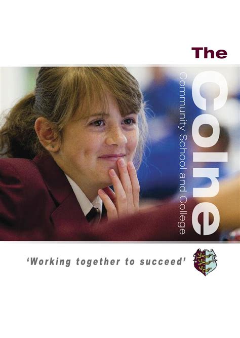 The Colne Community School Prospectus By Colne Community School And