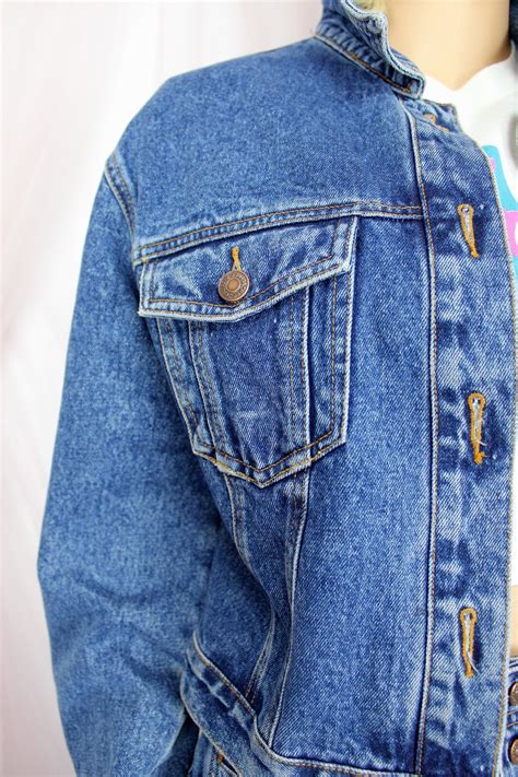 Vintage 90s Jordache Jean Jacket Denim Jacket Size Medium Etsy Uk