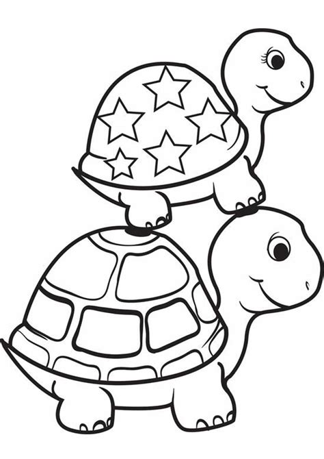 Cartoon Baby Turtle Coloring Pages