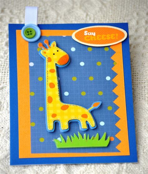 Giraffe Card Kids Birthday Card 1st Birthday Birthday Boy Card