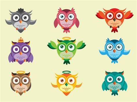 Cute Owl Icon Vectors Vector Art And Graphics