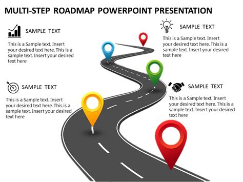 Multi Step Roadmap Journey Concept For Powerpoint Slide Slidevilla