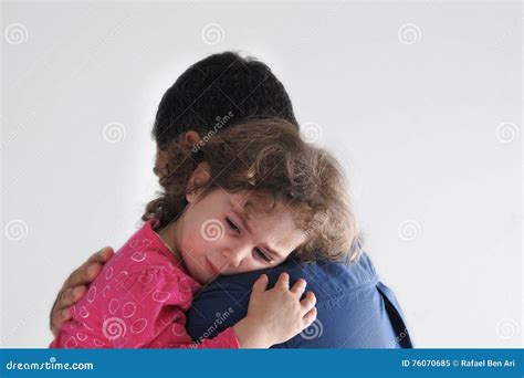Father Comforting His Daugther Stock Image Image Of Fatherhood