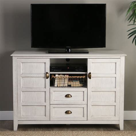 52 Inch Rustic Distressed White Tv Stand Angelo Rc Willey Furniture