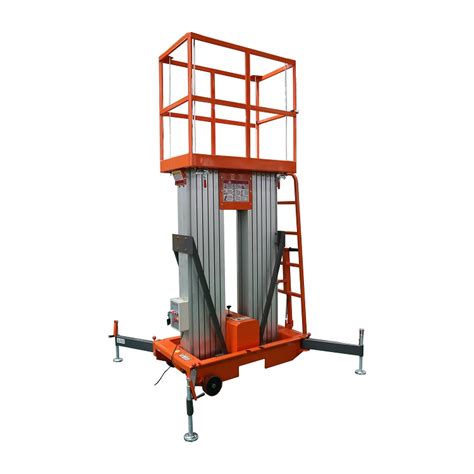 4m Oem Double Portable Vertical Hydraulic Ladder Electric Mast Lift