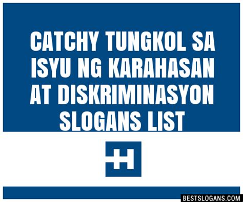 40+ Catchy Tungkol Sa Isyu Ng Karahasan At Diskriminasyon Slogans List