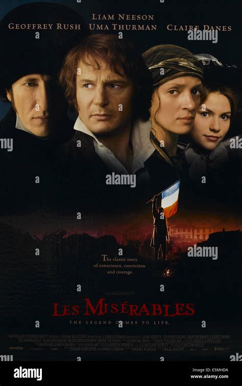 les miserables 1998 movie poster