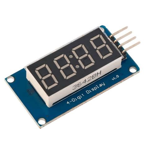 Tm1637 4 Digits 7 Segment Led Display Module With Clock For Arduino Buy
