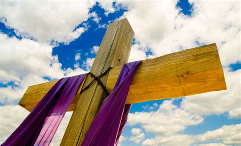 Cross With Purple Drape Or Sash For Easter United Methodist Foundation