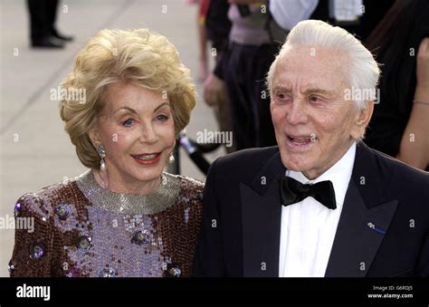 Actor Kirk Douglas And His Wife Anne Buydens Arrive For The Vanity Fair