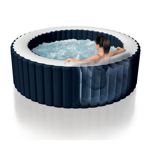 Intex 28405e Pure Spa 4 Person Inflatable Heated Hot Tub With Soft Foam