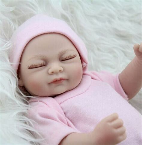 11handmade Lifelike Girl Baby Doll Silicone Vinyl Reborn Newborn