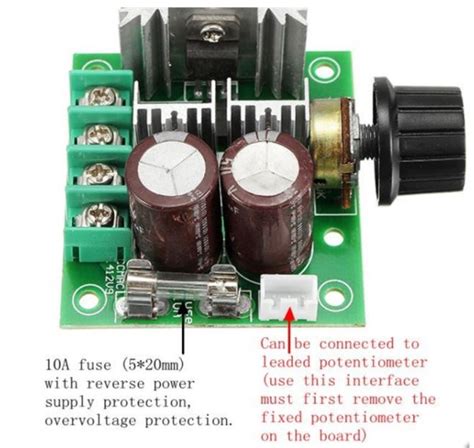 Dc Motor Speed Controller 12 40v 10a Max