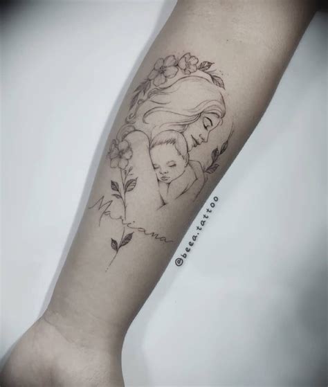 Mother And Child Tattoos Inspiring Tattoo Designs