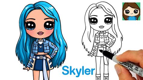 How To Draw A Rainbow High Fashion Doll Skyler